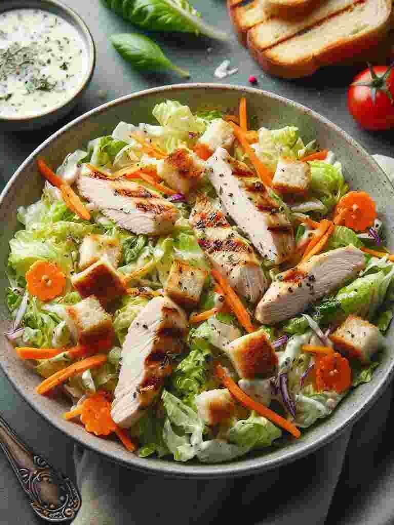 Cabbage and Carrot Salad with Chicken