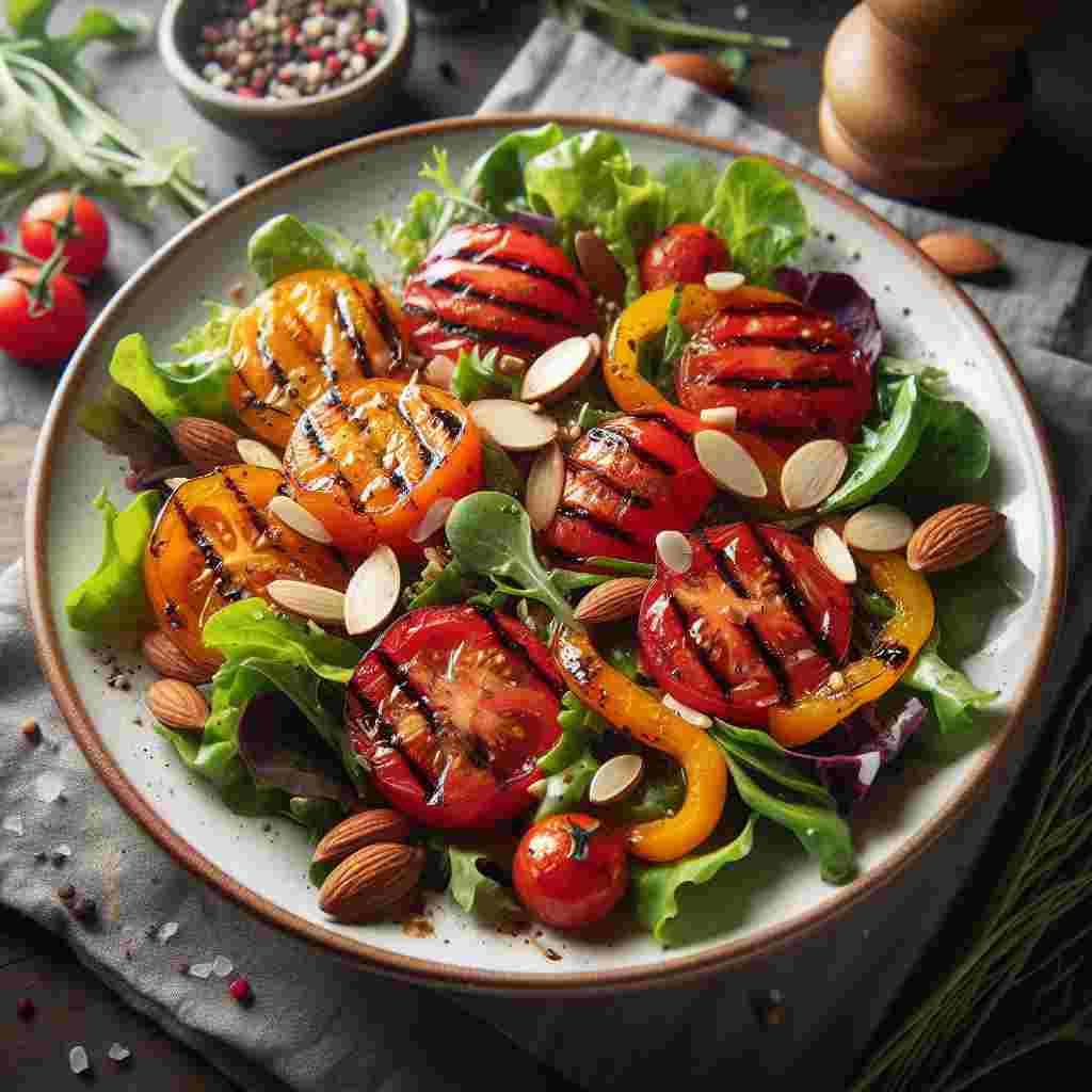 Tomato and Grilled Pepper Salad - Savorfull-Delights