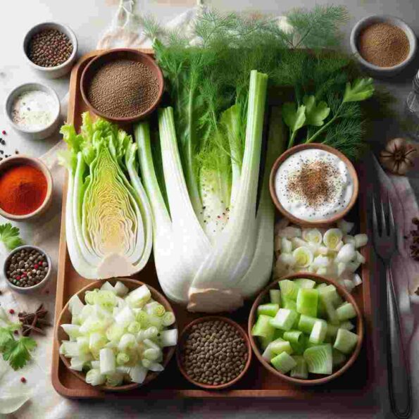 Fresh and Vibrant Endive Salad with Fennel and Cumin